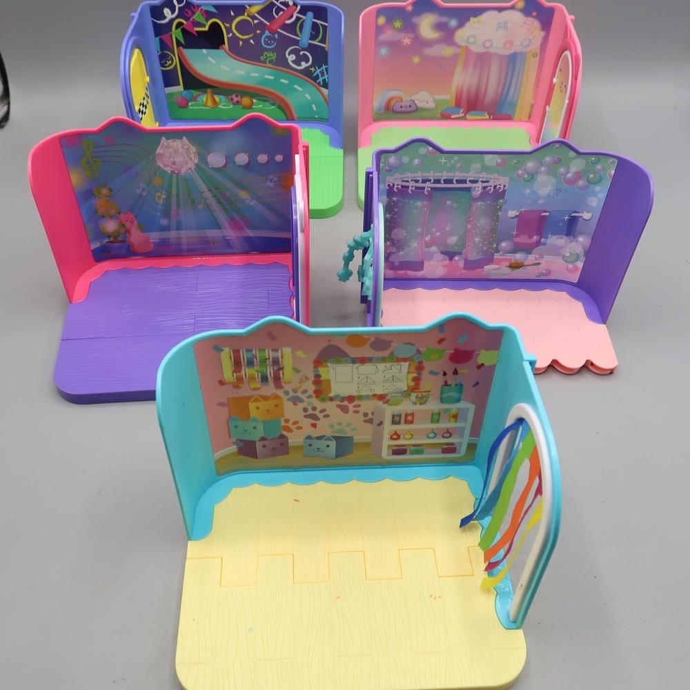Gabby's Dollhouse Playsets Figures 5 Rooms Expansion Lot Set